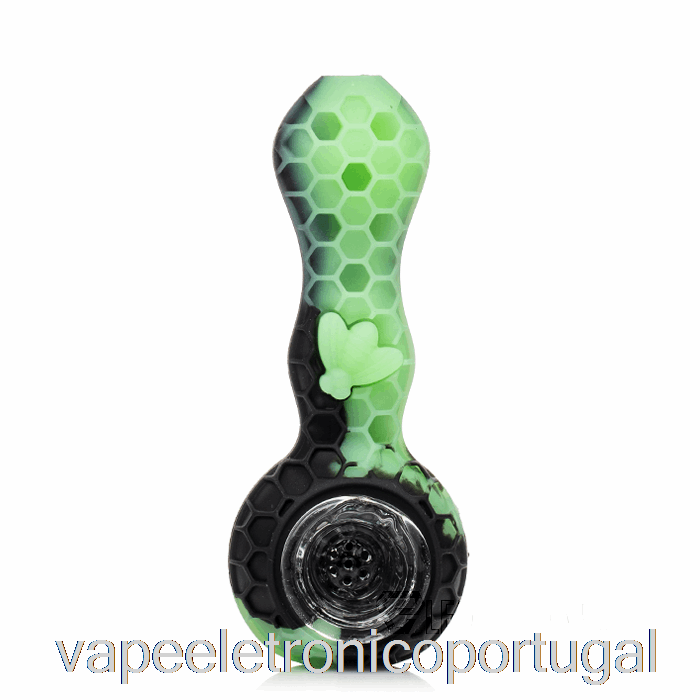 Vape Eletrônico Stratus Bee Colher De Silicone Preto/uv Slime (preto/uv Verde)